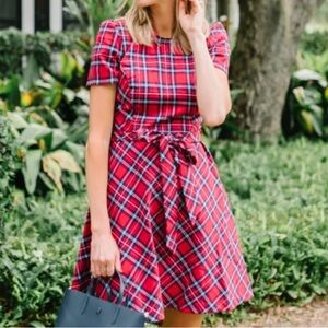 Draper James Red Plaid Mini Dress